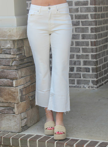 Classic Cropped White Denim